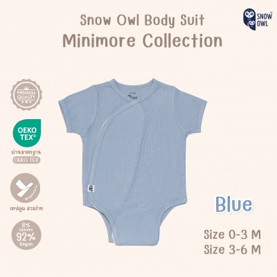 Minimore Collection Snow Owl  Bodysuit ชุดบอดี้สูท เด็ก 3-6 เดือน (วัสดุ Premium Rayon) - Blue